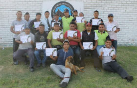 El Club Kangu de Alovera participa en Perú en tres cursos sobre obediencia canina