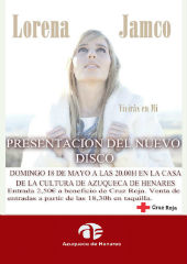 La cantante Lorena Jamco presentará su nuevo disco y donará los beneficios a Cruz Roja en Azuqueca
