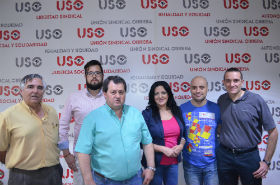 El Secretario General de la Unión Sindical Obrera (USO), Julio Salazar, recibe a la Ejecutiva Provincial de USO Guadalajara