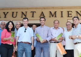 El delegado de la Junta destaca el espárrago de Guadalajara, uno de los productos más representativos de la provincia