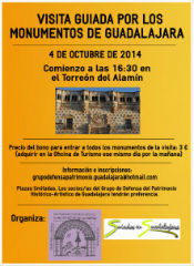 Guiados en Guadalajara y el Grupo de Defensa del Patrimonio organizan una visita por los monumentos de la ciudad