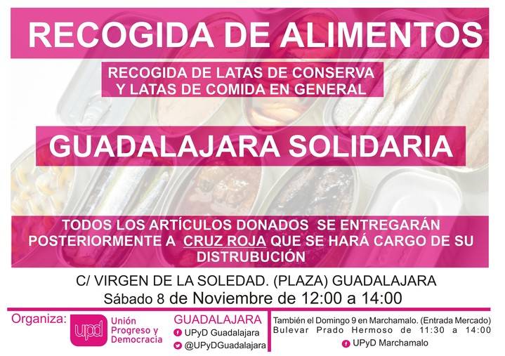 UPyD organiza la campaña de recogida Guadalajara Solidaria