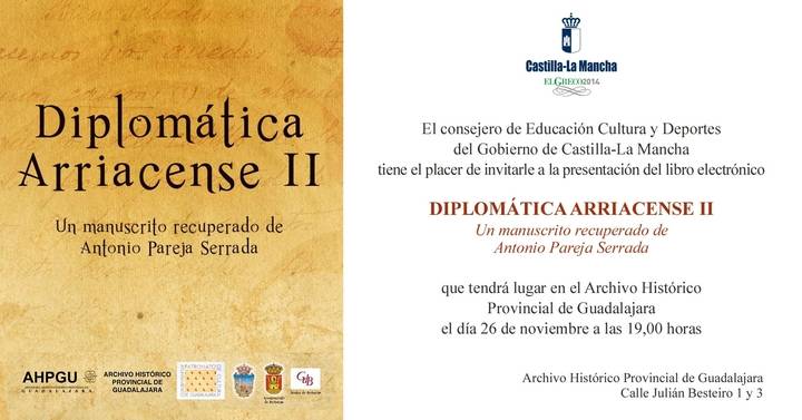 El Archivo Histórico Provincial, escenario de la presentación del libro electrónico “Diplomática Arriacense II”