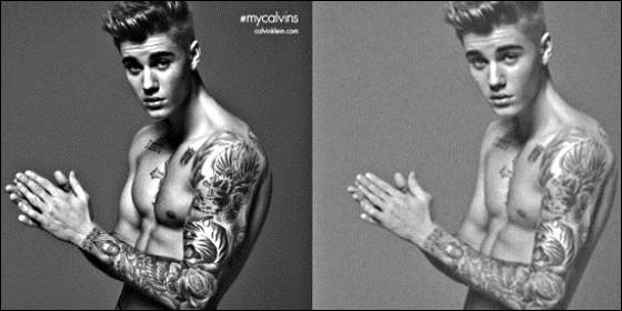 A Justin Bieber "le retocan" para anunciar Calvin Klein