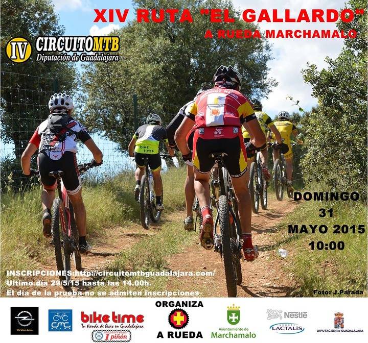 El domingo 31 se celebra en Marchamalo la XIV Ruta El Gallardo, quinta prueba del Circuito MTB Diputación de Guadalajara