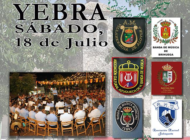 Yebra acoge un encuentro de bandas de música este sábado 18 de julio