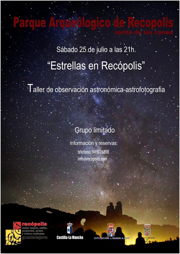 ‘Estrellas en Recópolis’, y otras experiencias únicas, talleres para adultos y familias en el Parque Arqueológico