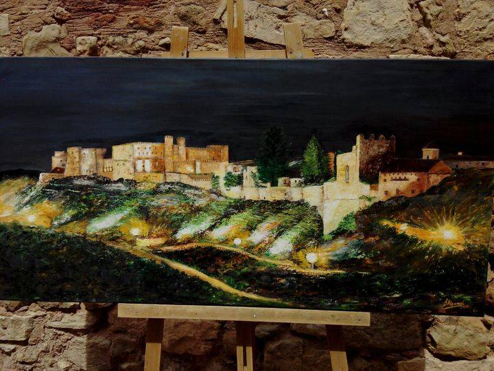El Ayuntamiento de Sigüenza recibe como regalo un cuadro de La Ronda pintado por Goyi Alguacil