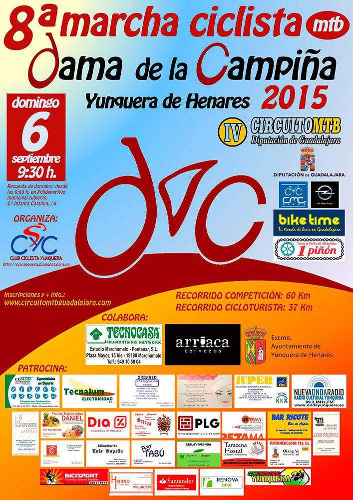 El domingo 6 de septiembre se celebra en Yunquera la VIII Marcha CC “Dama de la Campiña”, décima prueba del Circuito Diputación 