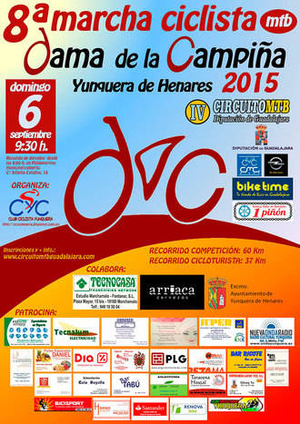 El domingo 6 de septiembre se celebra en Yunquera la VIII Marcha CC &#8220;Dama de la Campi&#241;a&#8221;, d&#233;cima prueba del Circuito Diputaci&#243;n 