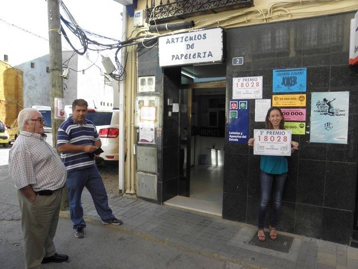 Parte del Segundo Premio de la Lotería Nacional cae en Yunquera de Henares