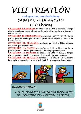 El Triatlón Popular de Cifuentes lllega a su VIII edición