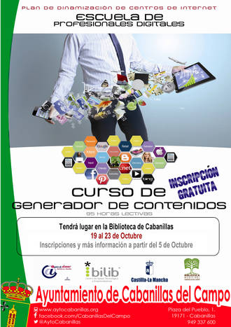 La Biblioteca Municipal de Cabanillas ofrece un curso gratuito para aprender a generar contenidos on line