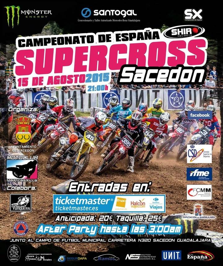 Santogal Motor regala cuatro entradas para la prueba del Campeonato de España de Supercross en Sacedón