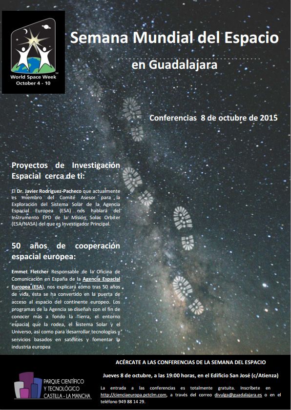 Guadalajara se suma a la Semana Mundial del Espacio con las Conferencias del Parque Científico y Tecnológico