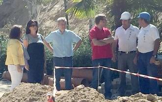 Isabel Nogueroles visita las obras de mejora del parque de la calle Córdoba