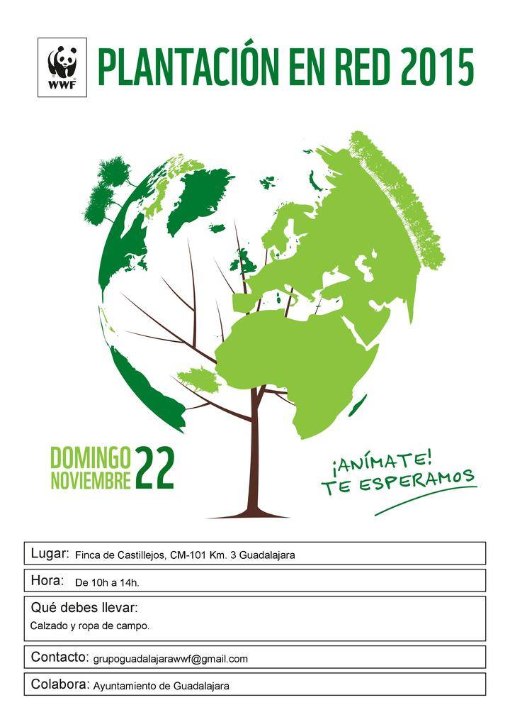 El Ayuntamiento de Guadalajara colabora en la Plantación en Red 2015 organizada por WWF