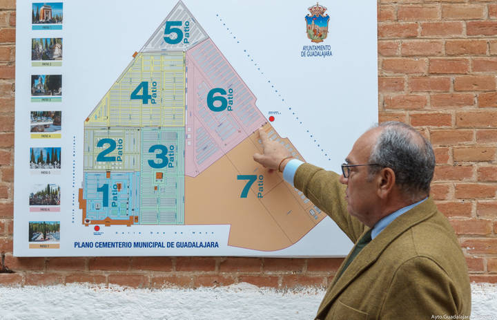 El cementerio de la capital cuenta con una nueva cartografía que facilita la localización de los patios del recinto