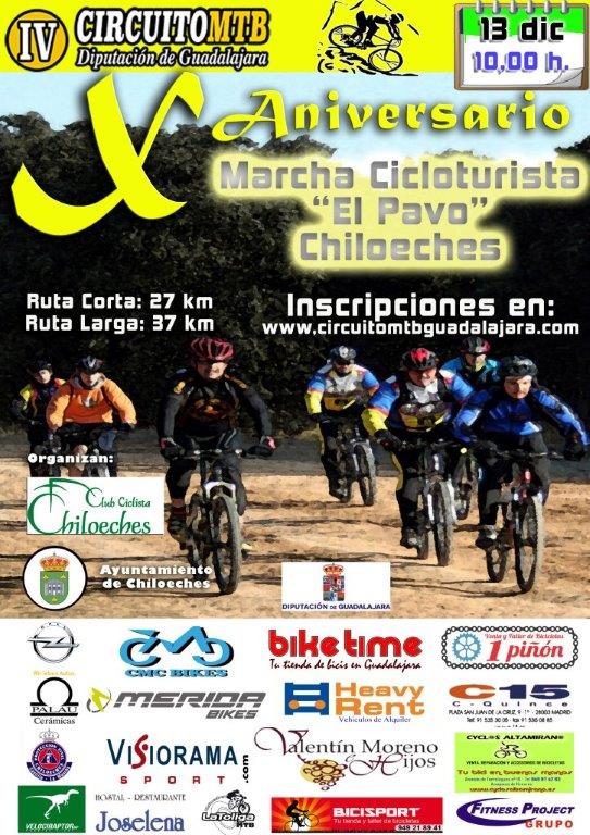 El próximo domingo 13 de diciembre se celebra la X Marcha MTV el Pavo de Chiloeches, última prueba del Circuito Diputación de Guadalajara