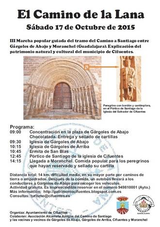 Tercera marcha por el Camino de la Lana a su paso por Cifuentes