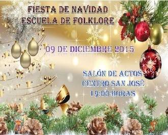 La Escuela de Folklore de Diputación celebrará su "Fiesta de Navidad" el miércoles 9 en el San José