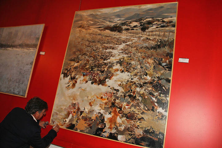 Pedro Lobato Hoyos, primer premio Fermín Santos, firma su obra