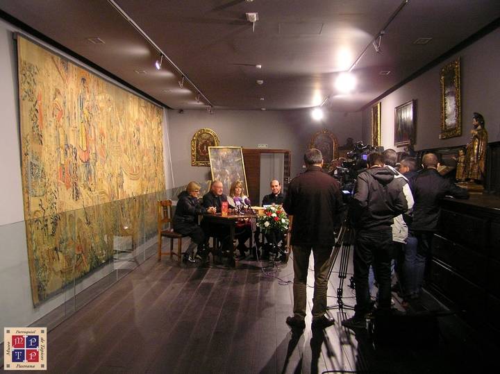 La colegita de Pastrana completa la restauración de sus tapices de la serie Alcázar-Seguer
