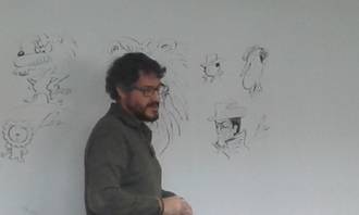 Rafael Salmerón, ilustrador de lujo en la Biblioteca de Alovera