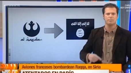 El programa de Mariló confunde el símbolo de Al Qaeda con uno de 'Star Wars'