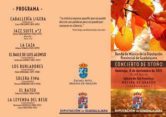 La Banda Provincial ofrecerá su “Concierto de otoño” el domingo en Molina