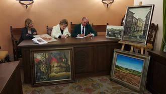 Un convenio ratifica la donación de la colección pictórica de la familia Santos al Ayuntamiento de Sigüenza 