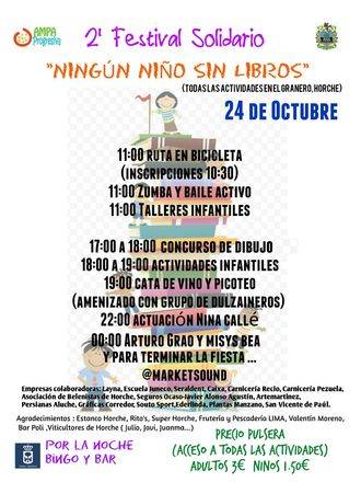 Horche organiza un Festival Solidario para que ningún niño se quede sin libros