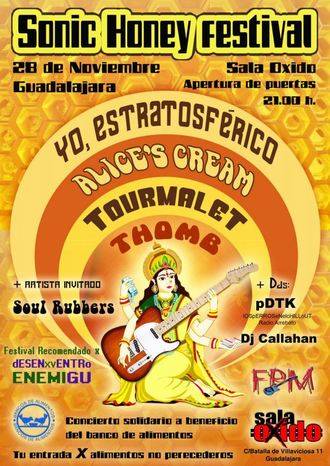 La Sala Óxido acoge el Sonic Honey Festival en beneficio del Banco de Alimentos de Guadalajara