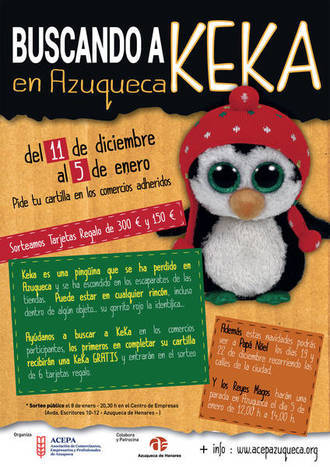 La campaña 'Buscando a Keka' de Azuqueca concluye con el sorteo de seis tarjetas regalo