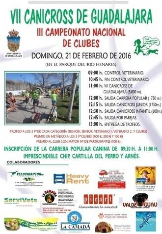 El domingo 21, VII Canicross de Guadalajara, tercera prueba del Circuito Diputación