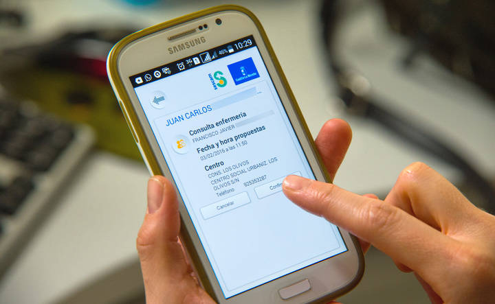 La cita con el enfermero se puede pedir vía teléfono móvil a través de la web del SESCAM