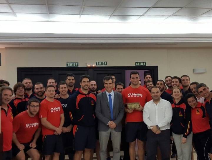 Antonio Román visita a la Selección Española de Rugby 
