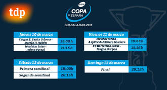 Definidos los horarios de la Copa de España de Fútol Sala Guadalajara 2016