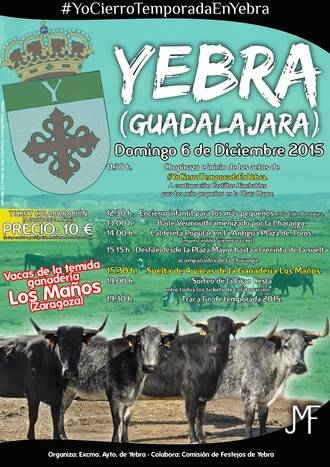 #YoCierroTemporadaEnYebra, último festejo taurino popular del año