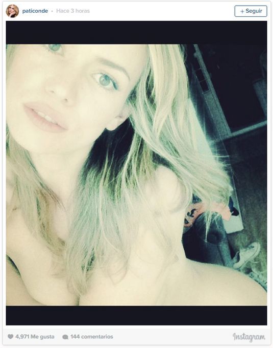 Patricia Conde se equivoca y sube una foto completamente desnuda a Instagram