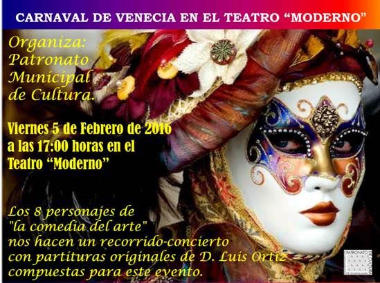 Los amantes del Carnaval veneciano tienen una cita este viernes en el Teatro Moderno