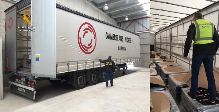 La Guardia Civil recupera en El Casar un tráiler cargado de baterías 72 horas después de haber sido robado