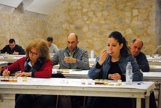 Luis Alcalde Palomar y Javier García de la Fuente, ganadores del XXVIII Concurso Nacional de Catadores de Miel celebrado en Pastrana