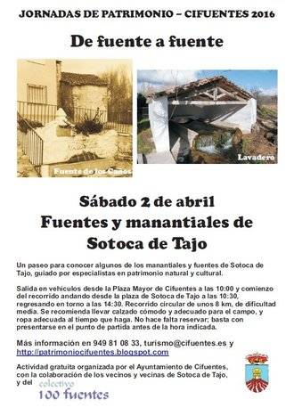 De fuente a fuente en Cifuentes, esta vez por Sotoca de Tajo