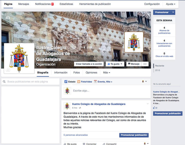 El Ilustre Colegio de Abogados de Guadalajara estrena perfiles en las redes sociales para mejorar la comunicación