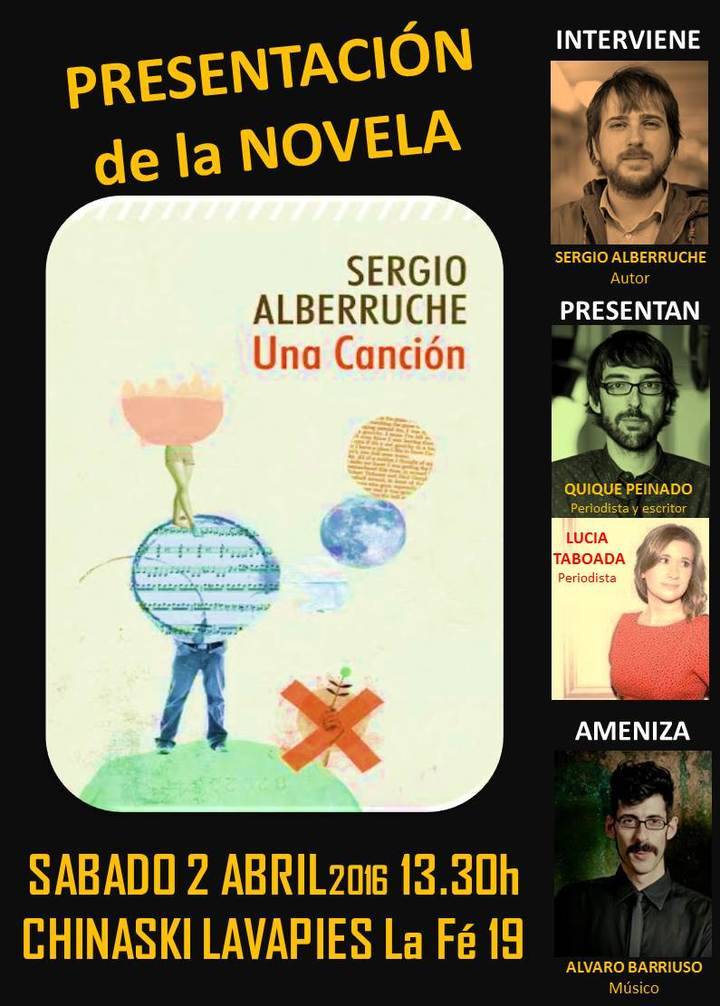 Sergio Alberruche presenta en Madrid su novela "Una canción"