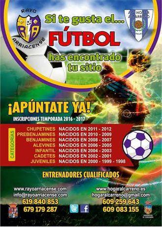 Hogar Alcarreño y Rayo Arriacense también apuestan por su escuela de fútbol