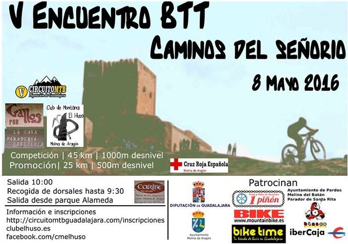 El domingo 8, V Encuentro BTT 'Caminos del Señorío' en Molina de Aragón, cuarta prueba del Circuito MTB Diputación