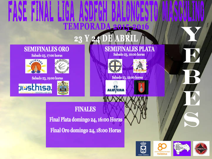 El CDM Valdeluz acoge este fin de semana las Final Four de la III Liga Provincial de Baloncesto Masculino