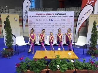 Salto de calidad del Club Rítmica Infantado en el Nacional Base de Gijón